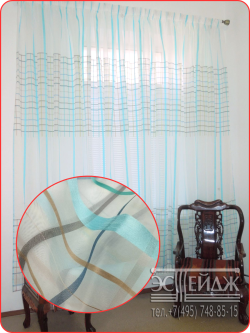 Тюль "Прато " (голубой) 