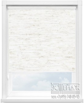 Рулонная штора MINI арт. ЛЁН 0225 (белый)