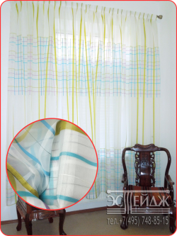 Тюль "Прато"  зеленый ш.520 х в.270 см.