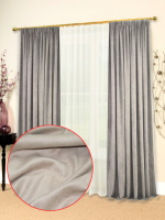 Комплект штор велюр цв.бежевый 315см  х 290см