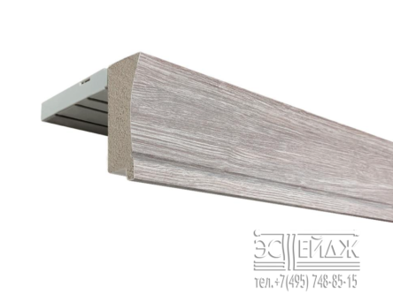 Багетный карниз САРАГОСА ВУДЛАЙН ПРИМО, светло-серый 