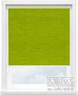 Рулонная штора МИНИ арт. Корсо блэкаут (зелёный)