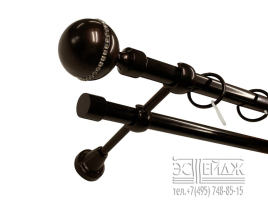 Карниз двухрядный "КОВКА ДОФИН" D19/19 мм, спейс