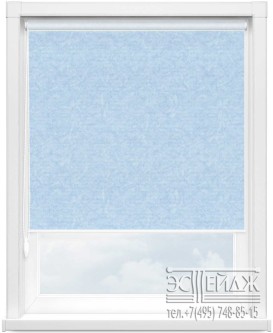 Рулонная штора MINI арт. Шелк (морозно-голубой)