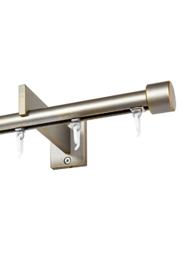 Карниз 1-ряд. ДОМИНИКА ЛОФТ «Цилиндр» серебро/золото D20мм ​, 100 см в магазине "Эстейдж онлайн". Цена - 7 978 руб.