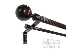 Карниз 2-х рядный ДЖЕЛАТО БАР БРОНТЕ цв. бордо