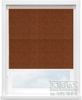 Рулонная штора MINI арт. Шелк (коричневый)