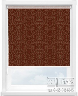 Рулонная штора МИНИ арт. Ажур (коричневый)