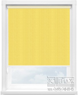 Рулонная штора MINI арт. Шелк (желтый)