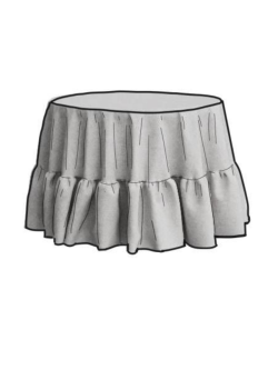 Скатерть круглая с воланом (пошив) 