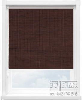 Рулонная штора МИНИ арт. Аруба (тёмно-коричневый)