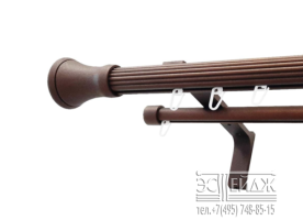 Карниз двухрядный "ДЮНА ТРАПЕЦИЯ" профиль D28/19 мм, золотистый шоколад