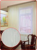 Тюль органза цв.молочный 