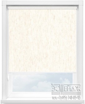 Рулонная штора МИНИ арт. Мадагаскар лён (белый)