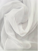 Тюль вуаль Эстейдж с утяжелителем белый