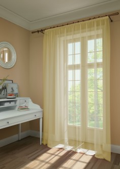 Тюль вуаль "Эстедж" желтый 