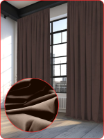 Комплект штор атлас цв.коричневый