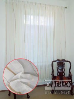 Тюль "Бис" (коричневый) 